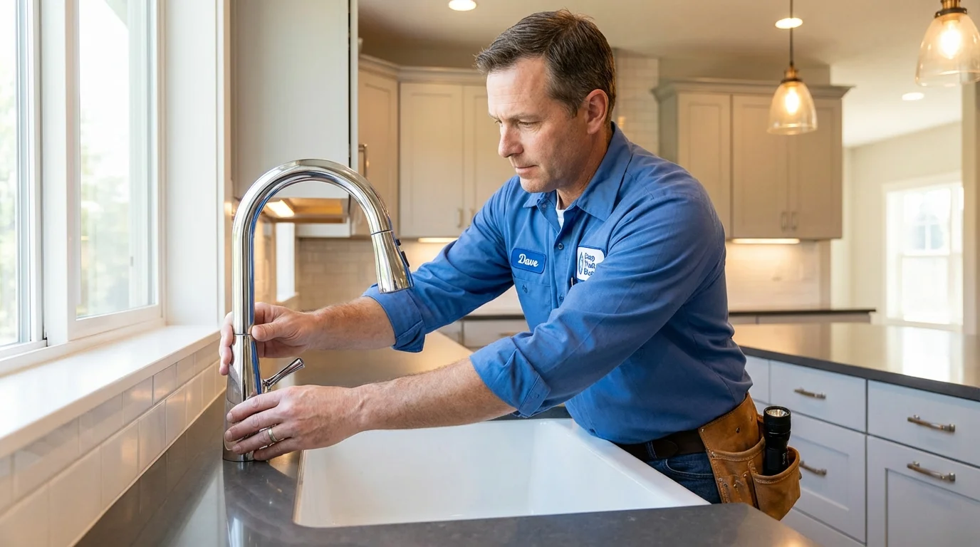 Kitchen faucet installation by Johns Plumbing LLC in Luther